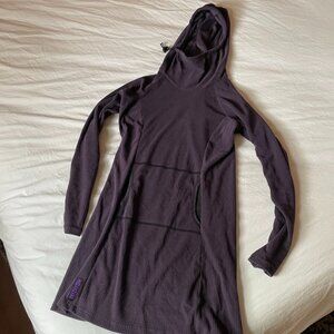 Melanzana Micro Grid Dress V2, Eggplant, Medium